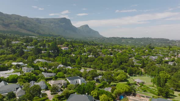 Forwards Fly Above Residential Suburb