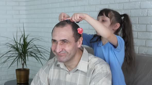 Dad with a haircut.