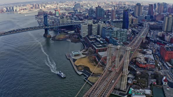 Brooklyn Bridge Across East River