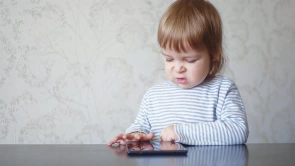 Toddler Using Digital Tablet