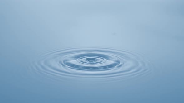 4K 30fps, Water Drop making ripple, Slow Motion