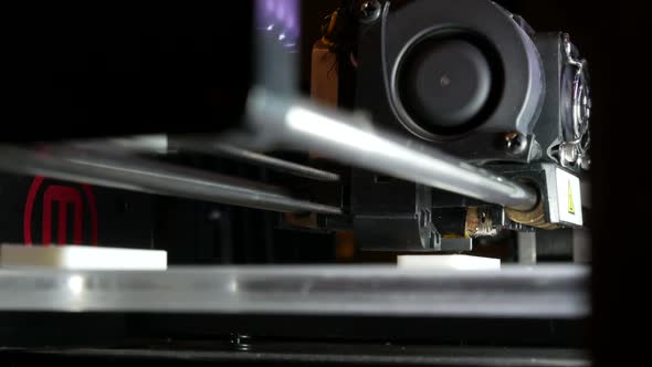 Modern 3 D Printer Prints The Product