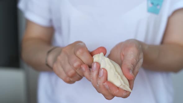 Housewife Sculpts Pies