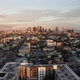 Los Angeles LA over Koreatown Olympic Street with Downtown View at Sunset Time - VideoHive Item for Sale