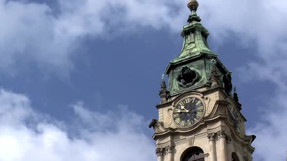 Time Lapse from Clouds Passing by The St Nicholas Church 