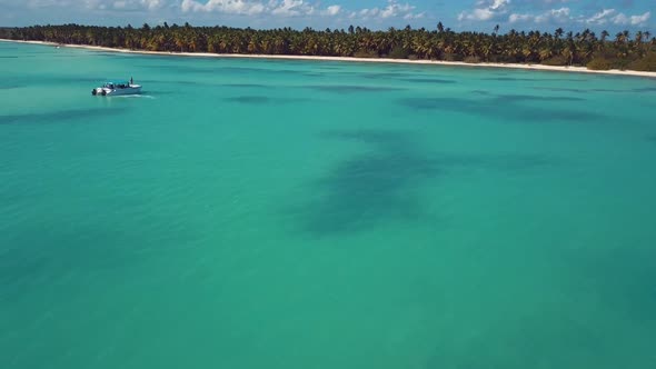 4k 24fps Caribbean Drone Shoot Of The Beach With Blue Water