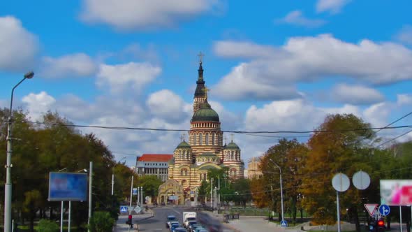 The Annunciation Cathedral Timelapse Hyperlapse Kharkov Ukraine