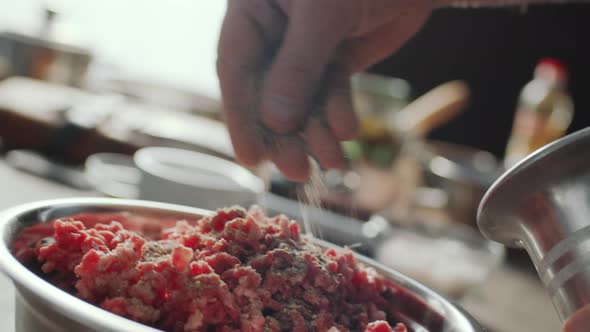 Adding Spices to Ground Meat