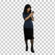 Asian businesswoman using mobile phone, Alpha Channel - VideoHive Item for Sale