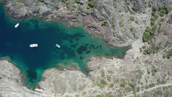 Top View of Blue Bay at Cap De Creus Cape