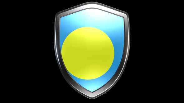 Palau Emblem Transition with Alpha Channel - 4K Resolution