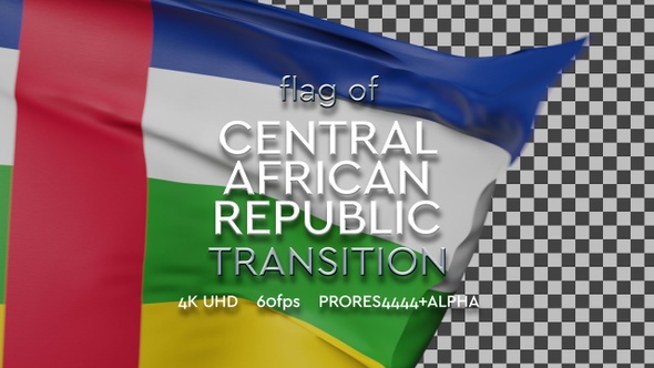 Flag of Central African Republic Transition | UHD | 60fps