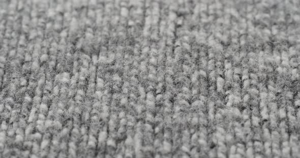 Grey Woolen Fabric Closeup