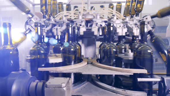 Bottling Production Line at a Wine Factory