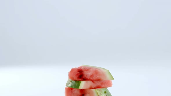 Stack of watermelon slices