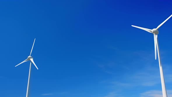 Wind Generator Turbines in Sky