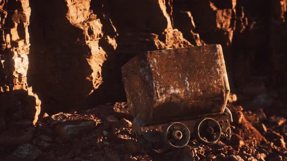 Abandoned Gold Mine Trolley Used To Cart Ore During the Gold Rush alt