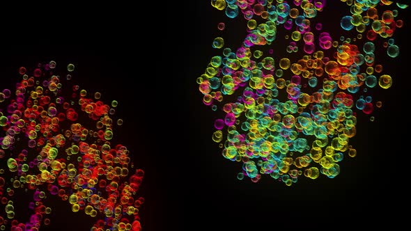 Bubbles Burst | Magic Fluid Particles Explosion Animation