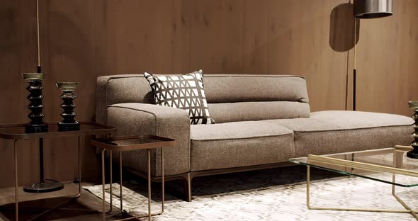 Modern Beige Fabric Sofa