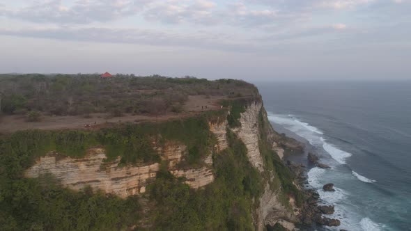 Rocks and Sea Bali. Aerial View