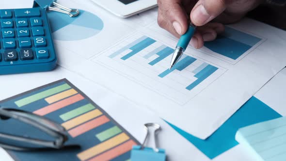 Analyzing Financial Graph on Table, Using Self Created Chart 