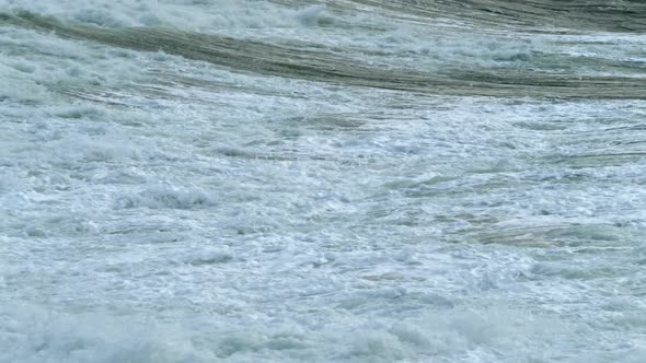 Rough Atlantic Ocean One Day After Storm Atiyah Passed By on Dezember 08 2019.