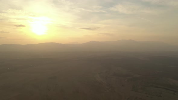 Valley under Deli Jovan and Stol mountains before sunset