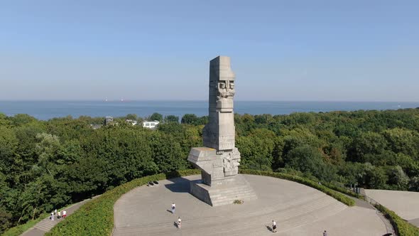 Westerplatte monument in Gdansk, Poland, where second world war started in 1939