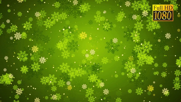 Green Christmas Flakes