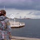 The Girl is Waiting on the Waterfront. Сopenhagen, Denmark - VideoHive Item for Sale