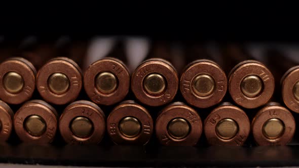 A large number of rounds inside the shooting magazine