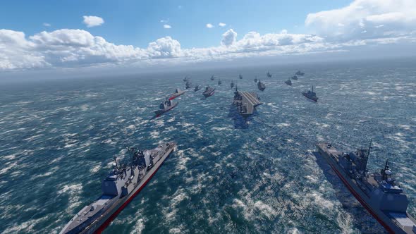 In Case Of Military Conflict, The Aircraft Carrier Battle Group Went To Sea To Fight