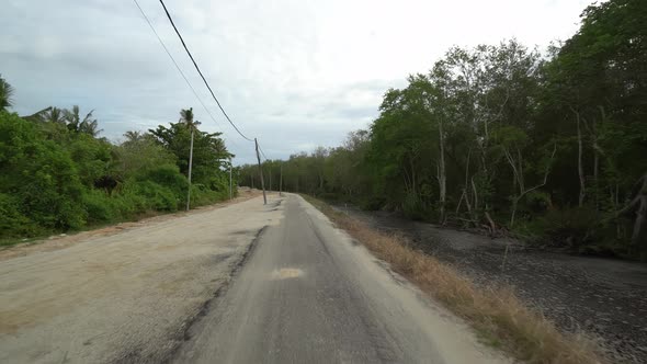 POV of new highway construction