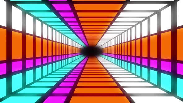 Hypnotic colouful shapes animation 