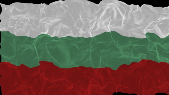 flag Bulgaria turns into smoke. State weakening concept a crisis, alpha channel