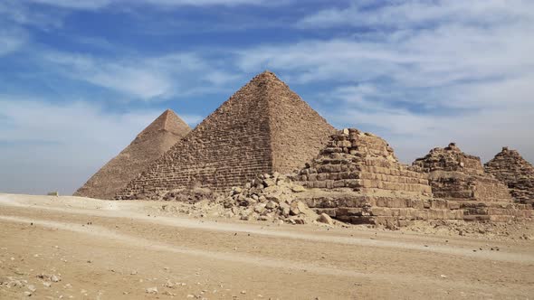 The Great Pyramids In Giza Valley, Cairo, Egypt