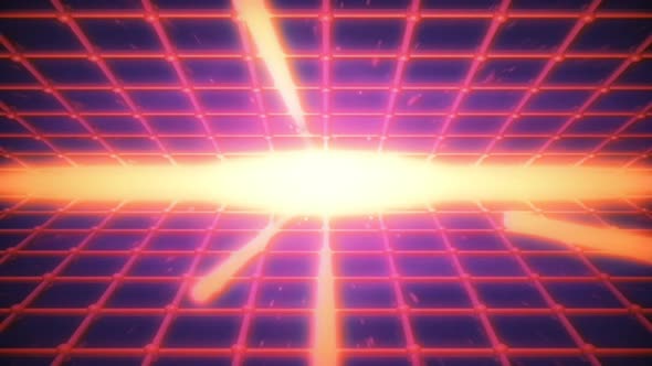 Retro Wave Shiny Grid VJ Loop