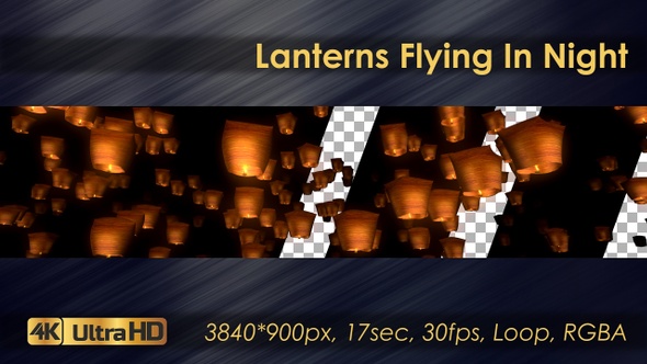 Lanterns Flying In Night