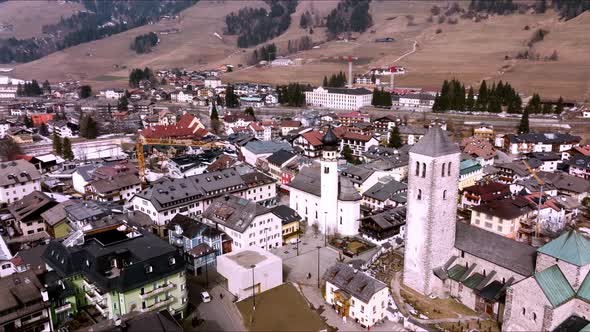 Panoramic View of Famous Hallstatt Lakeside Town