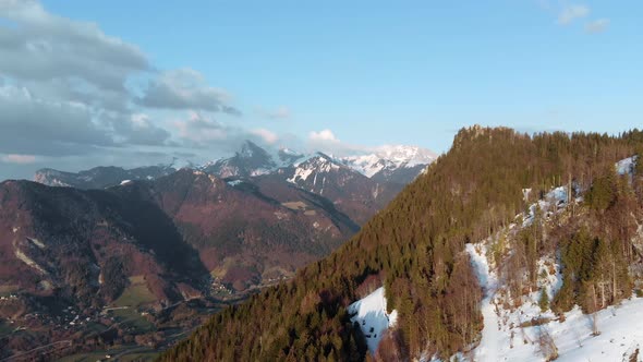 Flying a drone over the French Alps