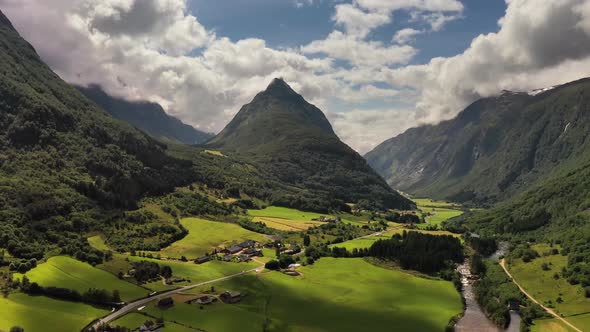 Aerial Footage Beautiful Nature Norway