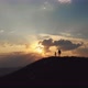 Father and Son Reaching the Top of the Hill against the Beautiful Sunset View - VideoHive Item for Sale