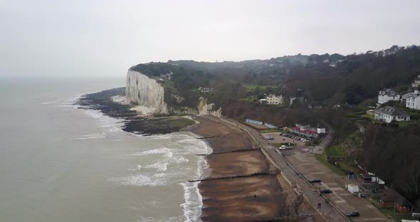 Aerial View of the Beach in Dover, UK