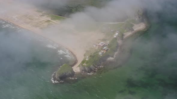 Aerial View of the Nazimov Sand Spit Russia