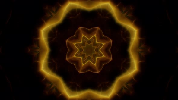 Dark Gold Kaleidoscope Loop 4K 05