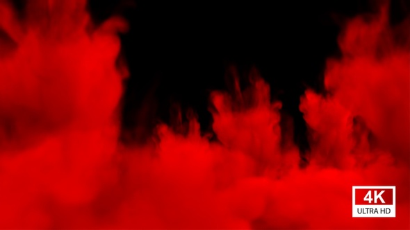 Huge Red Smoke Falling 4K alt