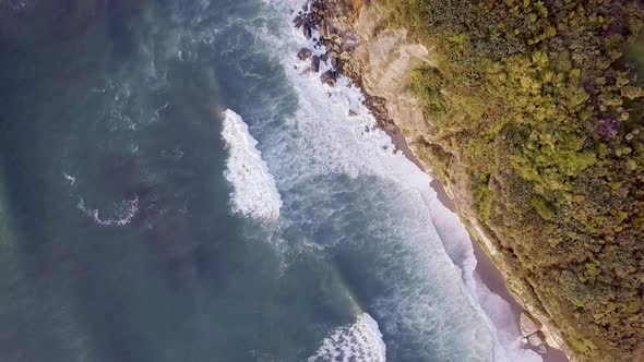 Top-down view of New Zealand coast