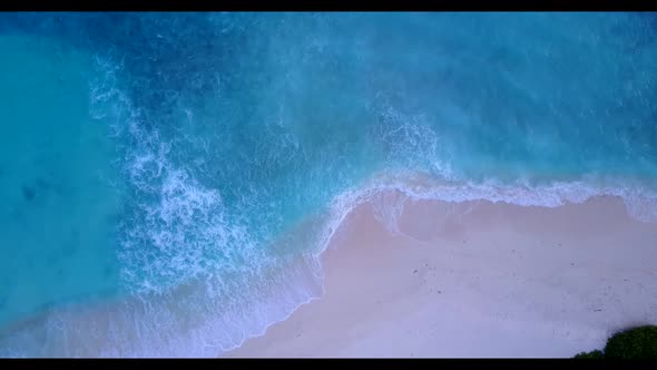 Aerial flying over abstract of beautiful sea view beach time by clear ocean and clean sandy backgrou