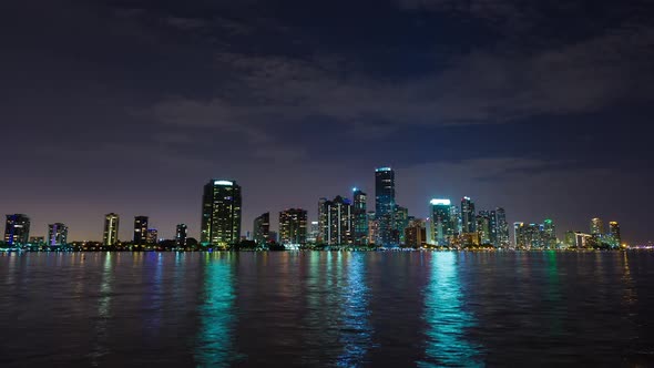 Downtown Miami at Night Wide