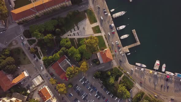 Aerial Panorama Of Pula City, Croatia
